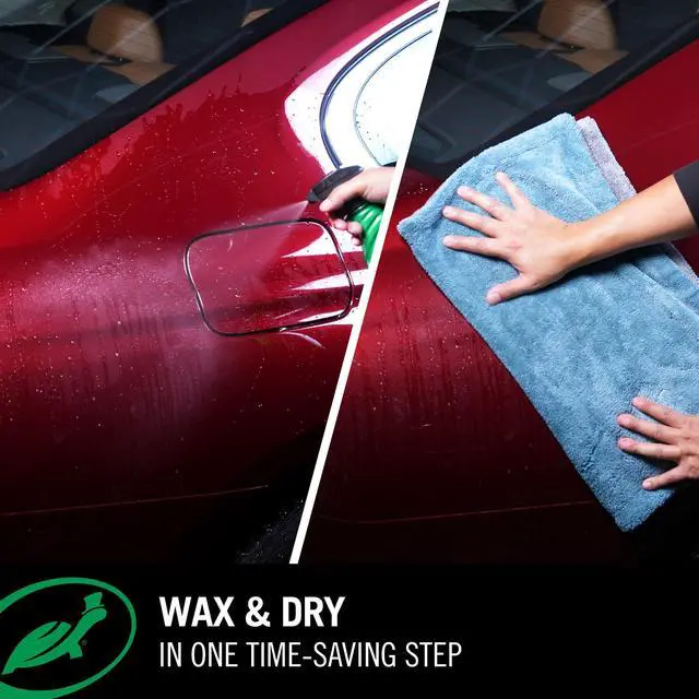Alt view image 5 of 5 - Turtle Wax 50834 1-Step Wax and Dry, Quick and Easiest Step to High Shine, for Cars, Trucks, Motorcycles and RVs, 26 oz. Double Pack with Microfiber Towel
