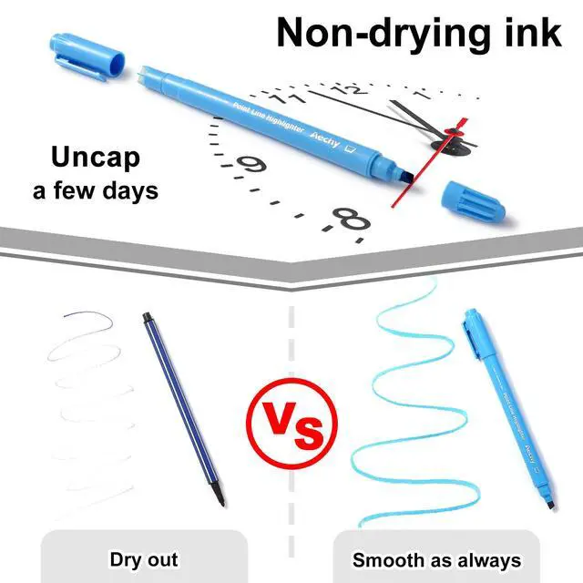 Alt view image 5 of 7 - AECHY 8PCS Curve Highlighter Pen Set, Dual Tip Marker Pens with 6 Different Curve Shapes & 8 Colors Mark Lines, Aesthetic Curve Marker Highlighter for Journal Planner School Supplies