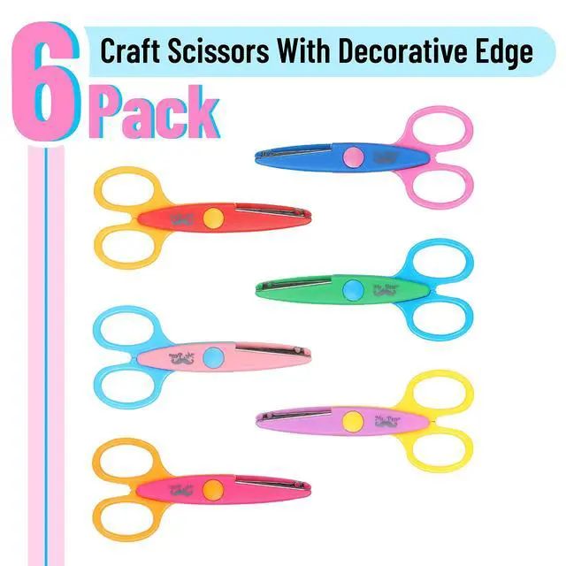 Alt view image 2 of 6 - Mr. Pen- Craft Scissors Decorative Edge, 6 Pack, Bright Zig Zag Scissors