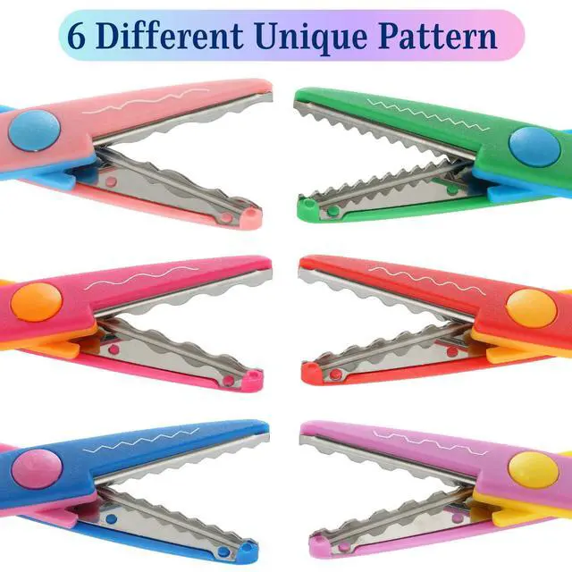 Alt view image 4 of 6 - Mr. Pen- Craft Scissors Decorative Edge, 6 Pack, Bright Zig Zag Scissors