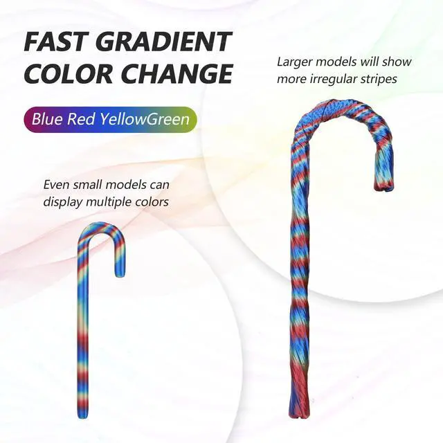 Alt view image 3 of 7 - AMOLEN Silk PLA 3D Printer Filament, Shiny Multicolor Rainbow PLA Filament 1.75mm, Fast Color Change PLA 3D Printing Filament for Most FDM 3D Printer, Blue Red YellowGreen
