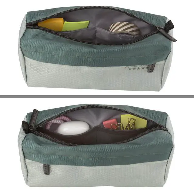 Alt view image 5 of 7 - Five Star Pencil Pouch, Pen Case, 9-Pocket Zipper Pouch, Storage Organizer for School Supplies Earbuds Chargers Cables Makeup, Green/Juniper (500214F-ECM)