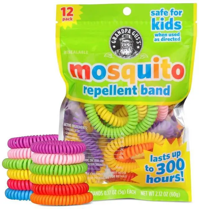 Main image of Grandpa Gus's Mosquito Repellent Wearable Bracelet Bands, 12 Pack