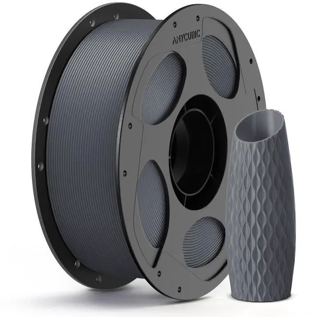 Main image of ANYCUBIC PLA 3D Printer Filament, 3D Printing PLA Filament 1.75mm Dimensional Accuracy +/- 0.02mm, 1KG Spool (2.2 lbs), Texture Grey