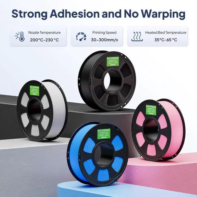 Alt view image 4 of 7 - DEEPLEE PLA+ 2.0 Filament 1.75mm, Stronger Toughness 3D Printer Filament, White 1KG, Upgrade PLA Plus 3D Printer Filament, High Speed PLA+ Filament for Most FDM 3D Drucker