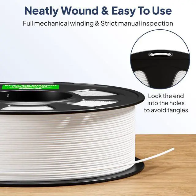 Alt view image 5 of 7 - DEEPLEE PLA+ 2.0 Filament 1.75mm, Stronger Toughness 3D Printer Filament, White 1KG, Upgrade PLA Plus 3D Printer Filament, High Speed PLA+ Filament for Most FDM 3D Drucker