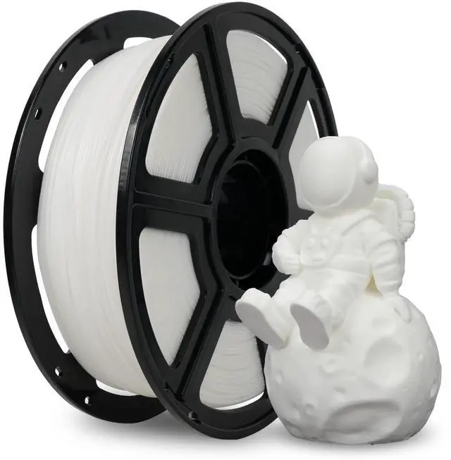 Main image of FLASHFORGE PLA Filament 1.75mm +/- 0.02mm, Matte White 3D Printer Filament 1kg (2.2lbs) Spool, Excellent Printing Performance, Easy to Use for Most FDM 3D Printers