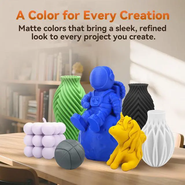 Alt view image 3 of 7 - FLASHFORGE PLA Filament 1.75mm +/- 0.02mm, Matte White 3D Printer Filament 1kg (2.2lbs) Spool, Excellent Printing Performance, Easy to Use for Most FDM 3D Printers