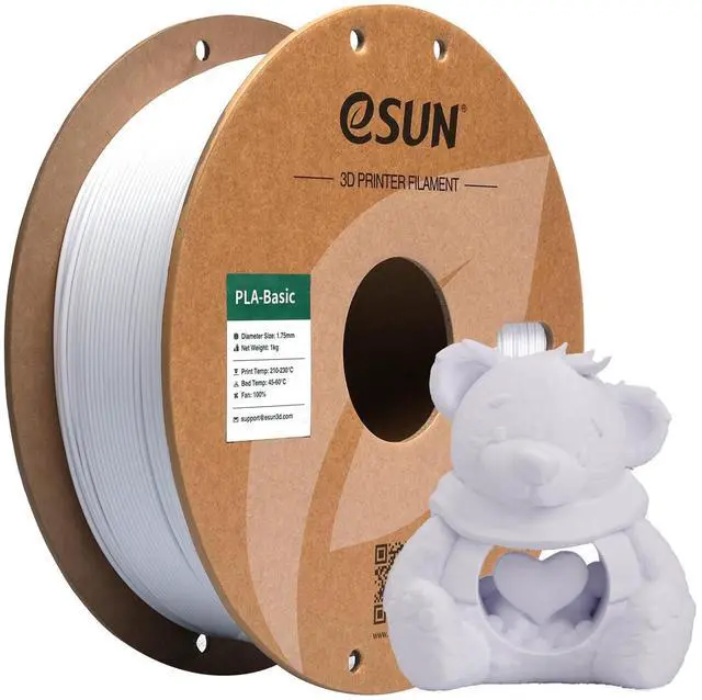 Main image of eSUN PLA Basic Filament 1.75mm, 1KG Spool (2.2 LBS),Cold White