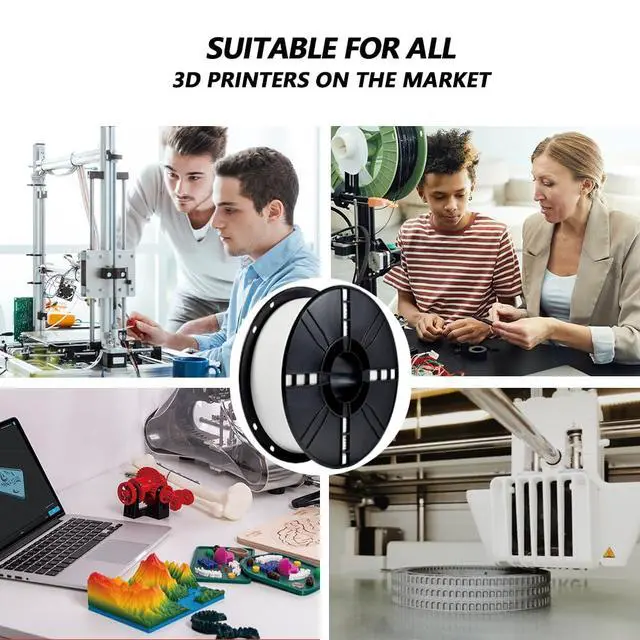 Alt view image 6 of 7 - iBOSS PLA Plus (PLA+) 3D Printer Filament 1.75mm,1kg Spool (2.2lbs) Toughness Enhanced 3D Printing Filament,Dimensional Accuracy +/- 0.02mm,1.75mm PLA Plus Filament,Fit Most FDM Printer(White)