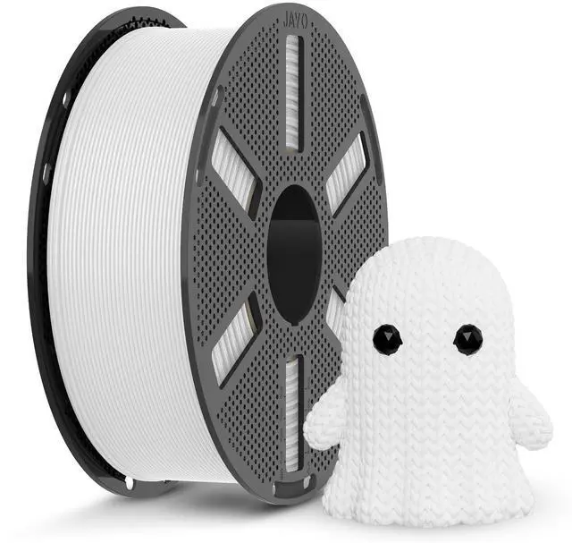 Main image of JAYO PLA 3D Printer Filament White, PLA Filament 1.75mm, 1.1KG Spool, Dimensional Accuracy +/- 0.02mm, Fit Most FDM Printer