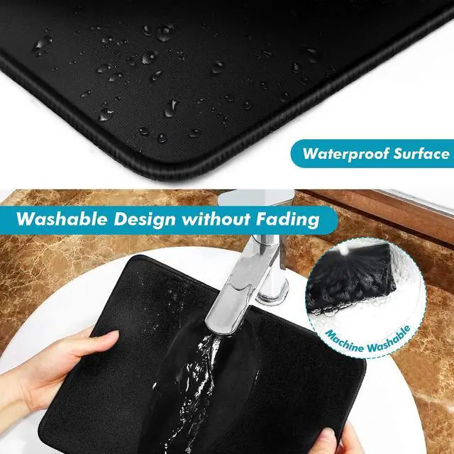 Alt view image 6 of 7 - Mouse Pad 11 x 8.7 in, Smooth & Stable Mousepad with Stitched Edges and Non-Slip Base, Smooth Cloth Surface Computer Black Mouse Pad. Clean Desk Essential for Work, Study & Home Office