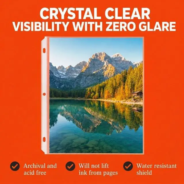 Alt view image 7 of 7 - 50 Sheet Protectors 8.5 x 11 for 3 Ring Binder, Heavy Duty Clear