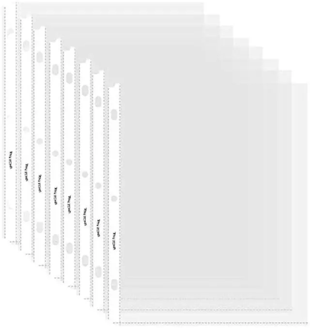Main image of 50 Sheets Sheet Protectors Top Load 8.5 x 11 Inch for 3 Ring Binder