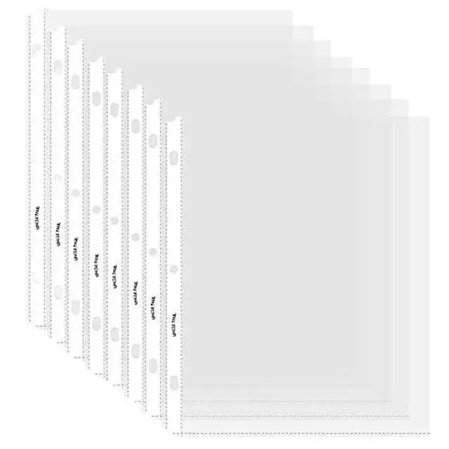 Alt view image 2 of 7 - 50 Sheets Sheet Protectors Top Load 8.5 x 11 Inch for 3 Ring Binder