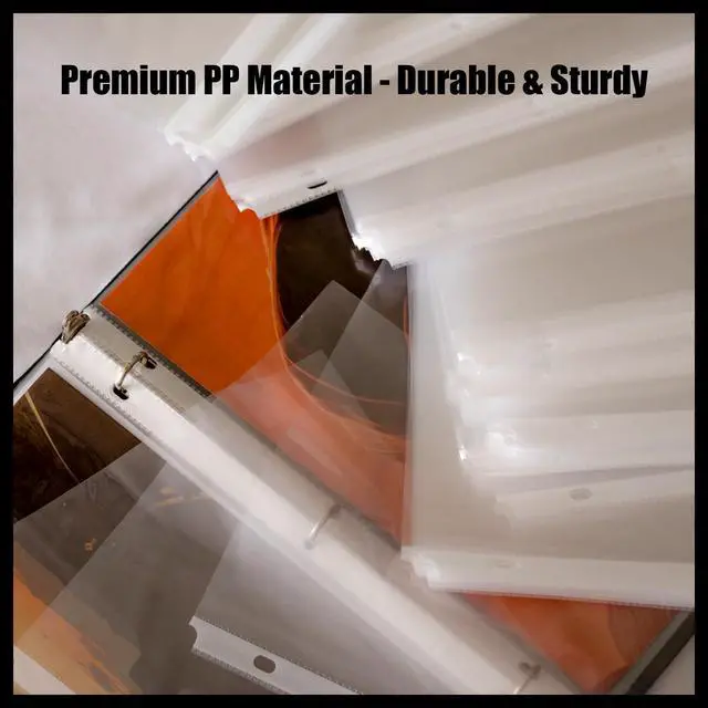 Alt view image 6 of 6 - TUOKCALB 50 Pack Clear Sheet Protectors for 3 Ring Binder, Polypropylene Acid-Free Material, 8.5 x 11 Inch Letter Size, Protector of Your Documents