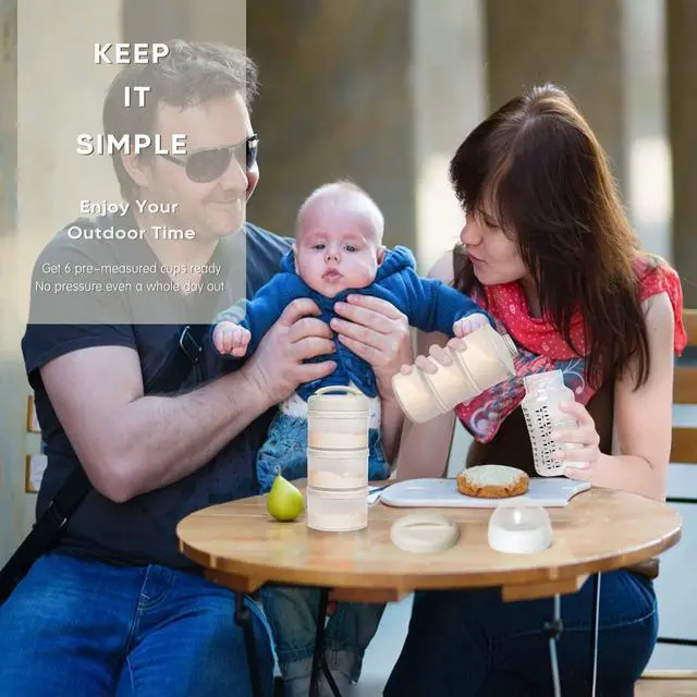 Alt view image 7 of 7 - Termichy Stackable Formula Dispenser Portable: Milk Powder Container to go
