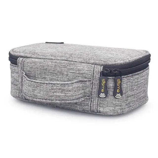 Alt view image 7 of 7 - sisma Travel Electronics Organizer Small Carrying Case for Cables Phone Chargers USB Plugs Power Cords Earbuds Adapter Tech Accessories Pouch -Grey