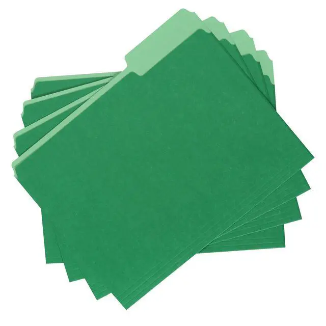 Alt view image 4 of 5 - File Folders for Organization, Letter Size, 1/3 Cut Tab, Bright Green, 36-Pack
