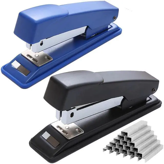 Main image of smilixin 2 Pieces Stapler,25 Sheet Capacity Staplers with 2000 Standard Staples,Desktop Staplers Heavy Duty,Office Standard Stapler for School Office,Black & Blue