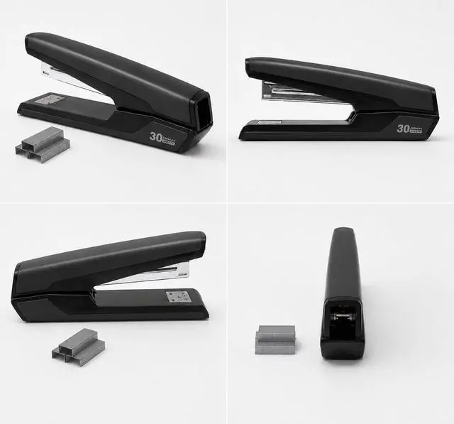 Alt view image 2 of 7 - Metal Stapler with 830 Staples, Office Stapler, Staplers for Desk, 30 Sheet Capacity, Non-Slip, Black