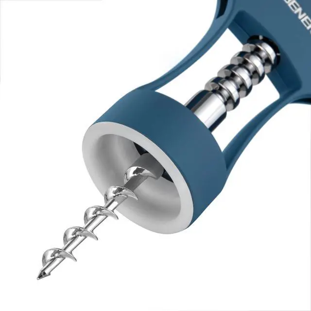 Alt view image 5 of 6 - Beneno Premium Classic Wing Corkscrew Wine Opener and Bottle Opener, Blue