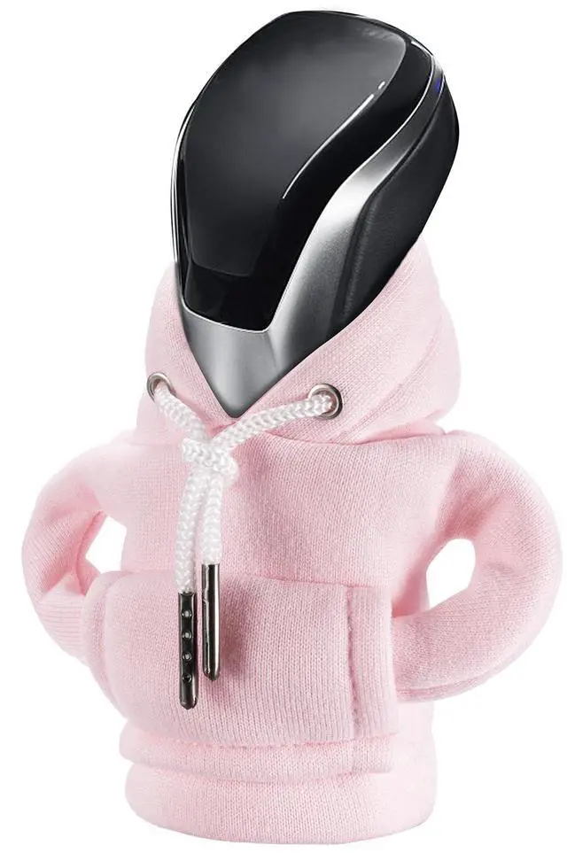 Main image of SLLAK Gear Shift Hoodie, Universal Car Shift Knob Cover, Mini Hoodie for Car Shifter, Automotive Interior Cute Gadgets, Car Accessories and Decorations for Women