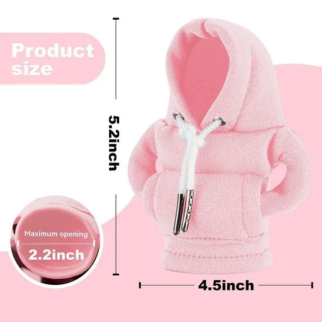 Alt view image 2 of 7 - SLLAK Gear Shift Hoodie, Universal Car Shift Knob Cover, Mini Hoodie for Car Shifter, Automotive Interior Cute Gadgets, Car Accessories and Decorations for Women