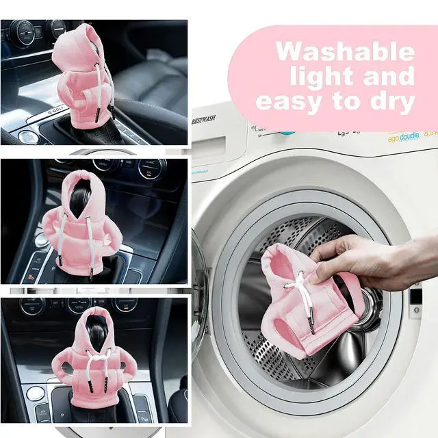 Alt view image 4 of 7 - SLLAK Gear Shift Hoodie, Universal Car Shift Knob Cover, Mini Hoodie for Car Shifter, Automotive Interior Cute Gadgets, Car Accessories and Decorations for Women