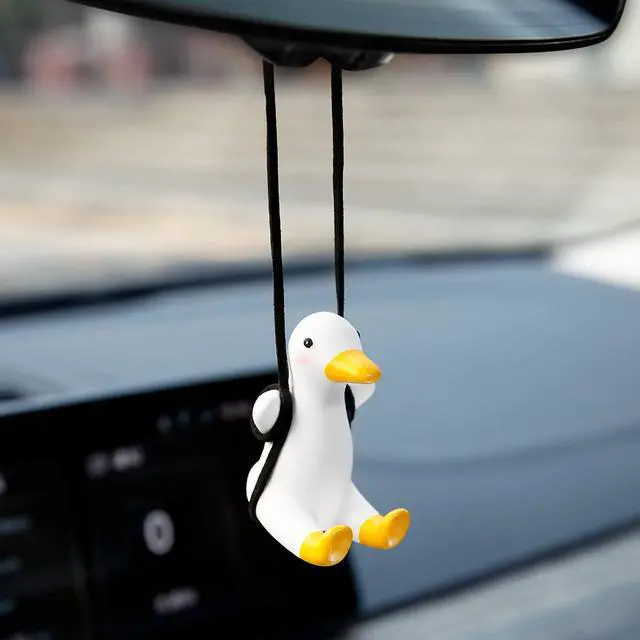 Main image of YGMONER Cute Swinging Duck Car Rear View Mirror Hanging Accessories Funny Car Interior Decor Gifts for Women Men (Duck)