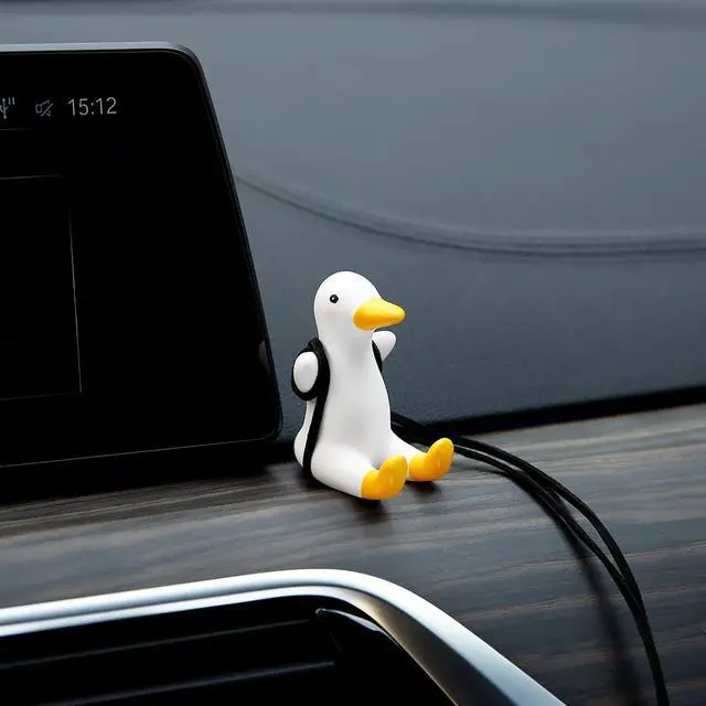 Alt view image 2 of 6 - YGMONER Cute Swinging Duck Car Rear View Mirror Hanging Accessories Funny Car Interior Decor Gifts for Women Men (Duck)