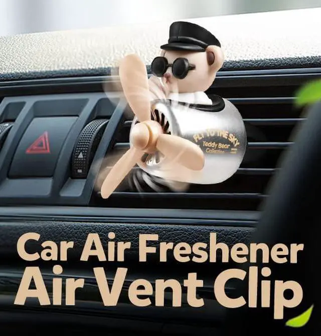 Alt view image 2 of 7 - Bear Pilot Car Fresheners Vent Clip Cute Teddy New Car Scent Automotive Air Fresheners Cartoon Air Outlet Aromatherapy Ornament Thank You Gifts for Him Her Friends, Families