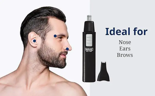Alt view image 3 of 5 - 5567-500 Ear, Nose and Brow Wet/Dry Battery Trimmer, Black
