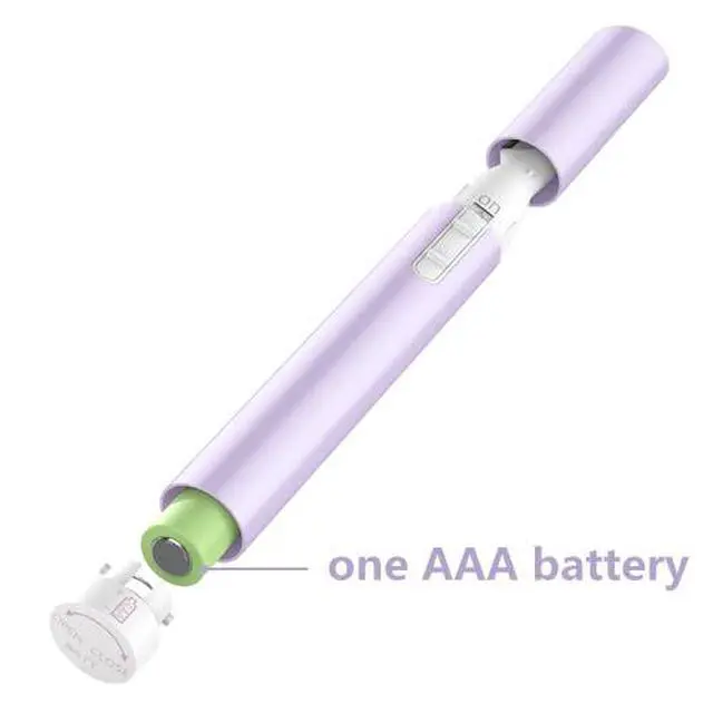 Alt view image 7 of 7 - Upgraded Eyebrow Trimmer, Precision Electric Eyebrow Razor for Women Battery-Operated Facial Hair Remover with Comb No Pulling Sensation Painless for Face Chin Neck, Upper-Lip, Peach-Fuzz