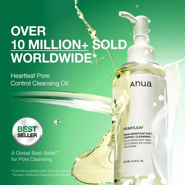 Alt view image 3 of 7 - Heartleaf Pore Control Cleansing Oil, Pore Cleanser, Sebum Care, Gentle Melting Oil Cleanser for Face, Safe For All Skin Type, Daily Hydrating Makeup Remover, Korean Skin Care (6.76fl.oz)