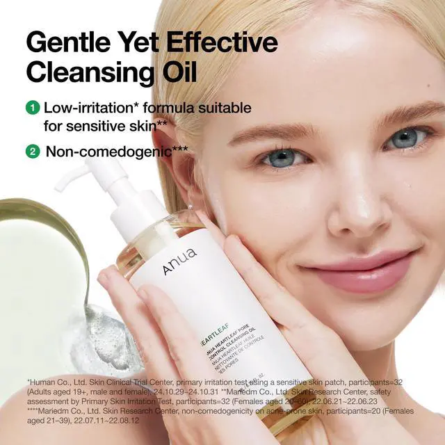 Alt view image 4 of 7 - Heartleaf Pore Control Cleansing Oil, Pore Cleanser, Sebum Care, Gentle Melting Oil Cleanser for Face, Safe For All Skin Type, Daily Hydrating Makeup Remover, Korean Skin Care (6.76fl.oz)
