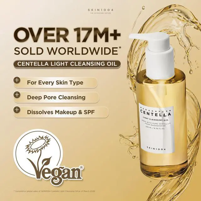 Alt view image 2 of 7 - Madagascar Centella Light Cleansing Oil 6.76 fl.oz, 200ml | Gentle Oil Cleanser for Face, Korean Facial Cleanser, Double Cleansing