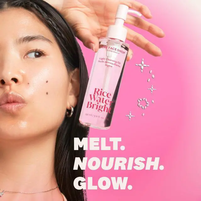 Alt view image 2 of 7 - Rice Water Bright Light Facial Cleansing Oil, Daily Makeup Remover, Oil Cleanser, Vegan, Korean Skin Care with Jojoba Oil, Face Pore Cleanser, 150ml