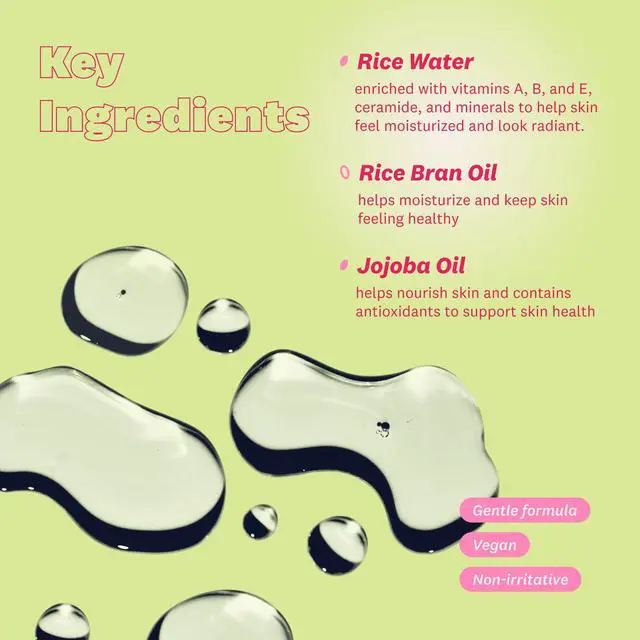 Alt view image 5 of 7 - Rice Water Bright Light Facial Cleansing Oil, Daily Makeup Remover, Oil Cleanser, Vegan, Korean Skin Care with Jojoba Oil, Face Pore Cleanser, 150ml