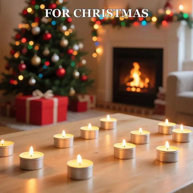 Alt view image 4 of 7 - Tealight Candles Mini Tea Lights Candles for Mother's Day Birthday Valentine's Day Christmas Outdoor for Home,Pool,Shabbat,Wedding,Emergencies,Parties, Spas (White)