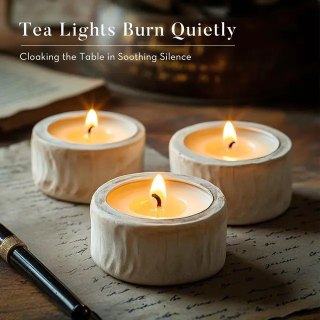 Alt view image 5 of 7 - 100-Pack Unscented Palm Wax Tea Lights Candles,6 Hours Burn