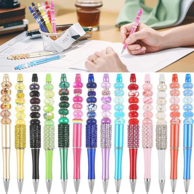Alt view image 4 of 6 - Large Hole Beads Spacer Beads White Assorted European Craft Big Beads Large Hole Lampwork Murano Bead Fairy Wand Garden Beads for DIY Charm Bracelet Necklace Earring Jewelry Making Decoration Supplies