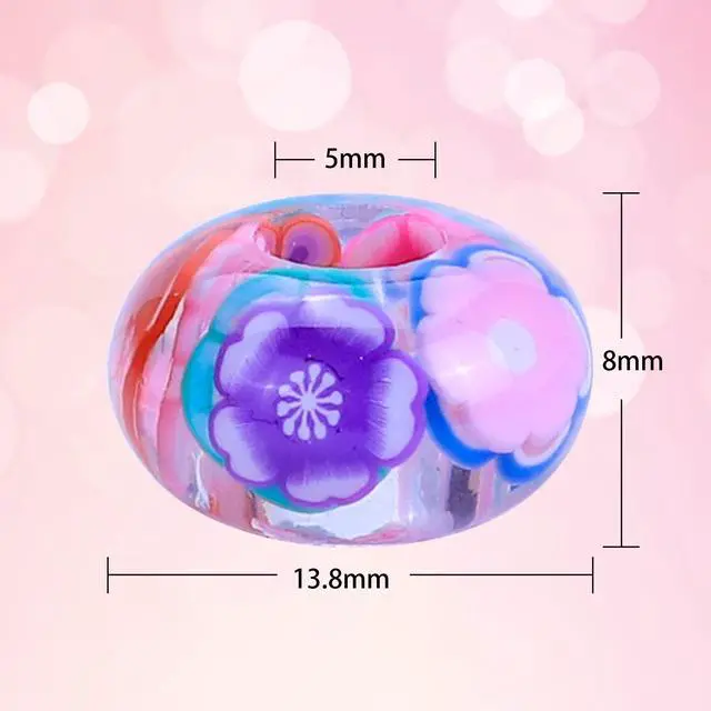 Alt view image 4 of 7 - Girls' Lucky Lover Amber Beads, Big Hole Spacer European Craft Beads for DIY Charms Bracelet Jewelry Making (Mixed)