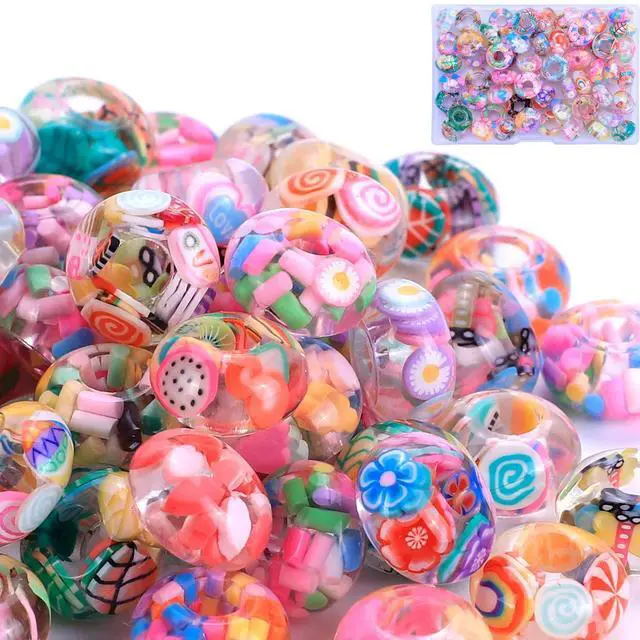 Main image of Girls' Lucky Lover Amber Beads, Big Hole Spacer European Craft Beads for DIY Charms Bracelet Jewelry Making (Mixed)