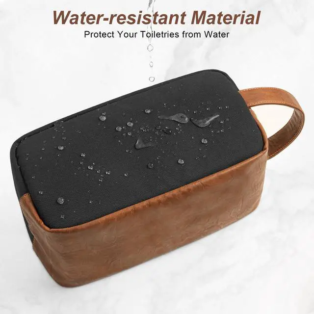 Alt view image 5 of 7 - Travel Toiletry Bag for Men, Hanging Toiletry Organizer, Water Resistant Shaving Kit with Large Capacity for Travel Accessories (Black, Medium)