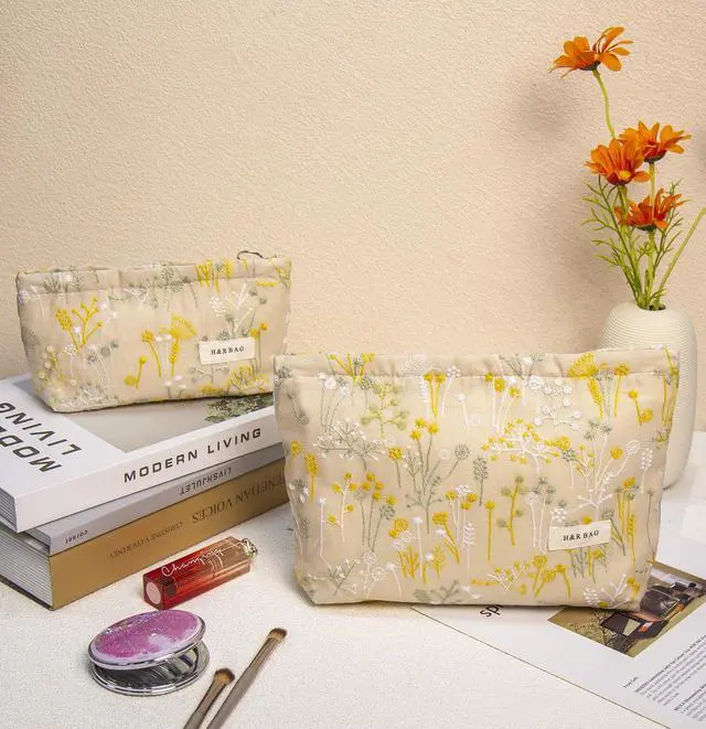 Alt view image 5 of 7 - 2 Pcs Makeup Bags, Large Cosmetic Bag Travel Toiletry Bag