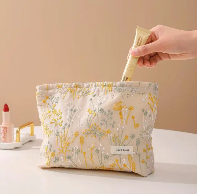 Alt view image 2 of 7 - 2 Pcs Makeup Bags, Large Cosmetic Bag Travel Toiletry Bag