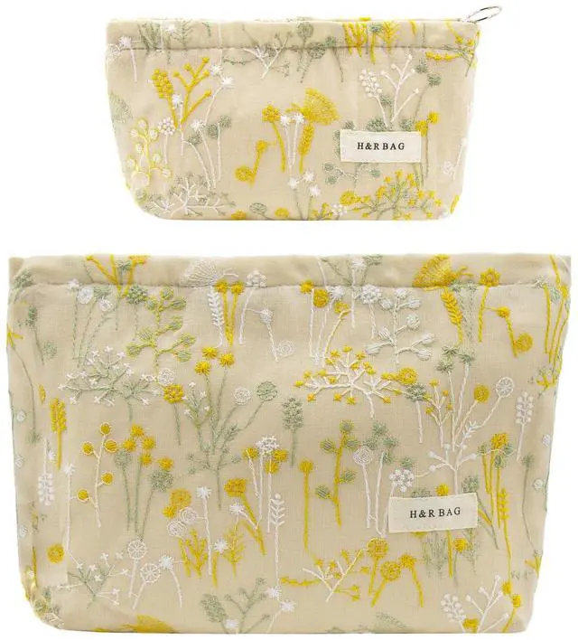 Main image of 2 Pcs Makeup Bags, Large Cosmetic Bag Travel Toiletry Bag