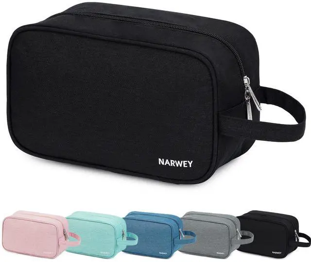 Main image of Travel Toiletry Bag for Women Traveling Dopp Kit Men Travel Bag for Toiletries Cosmetic Bag Makeup Bag Medicine Bag for Traveling (Black)