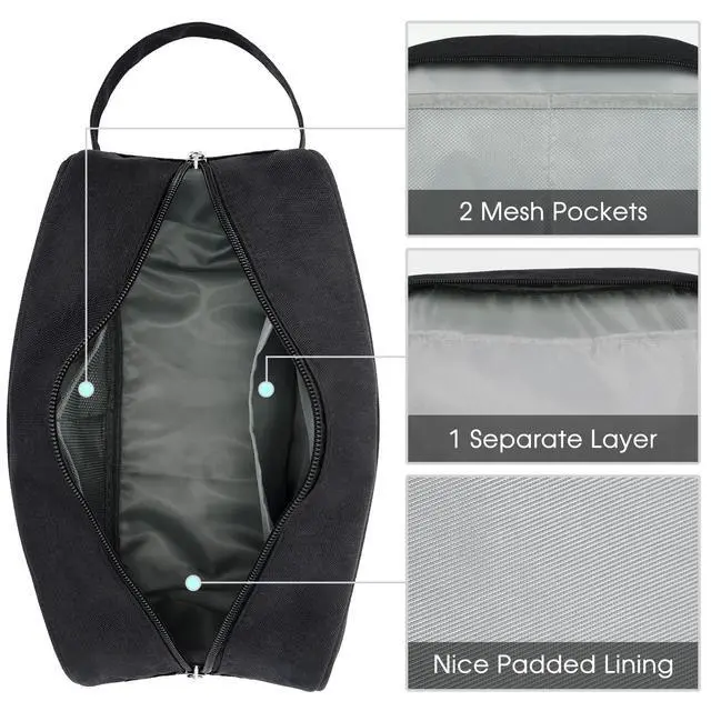 Alt view image 5 of 6 - Travel Toiletry Bag for Women Traveling Dopp Kit Men Travel Bag for Toiletries Cosmetic Bag Makeup Bag Medicine Bag for Traveling (Black)